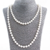 Long Pearl Necklace (artificial plastic), diameter 8mm, 150 cm +