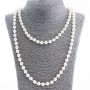 Long Pearl Necklace (artificial plastic), diameter 8mm, 150 cm +