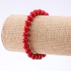 Coral (Pressed) Bracelet on Elastic, 8mm Diameter, 18cm Length
