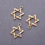 Findings Pendant Star of David L3mm, diameter 18mm bronze metal pack 20g +/- 11 pcs