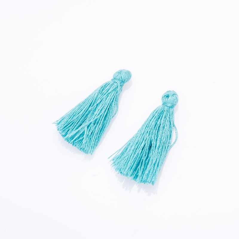 Crafting Feather Brush Mini light green cotton, length 3cm, diameter 4mm pair