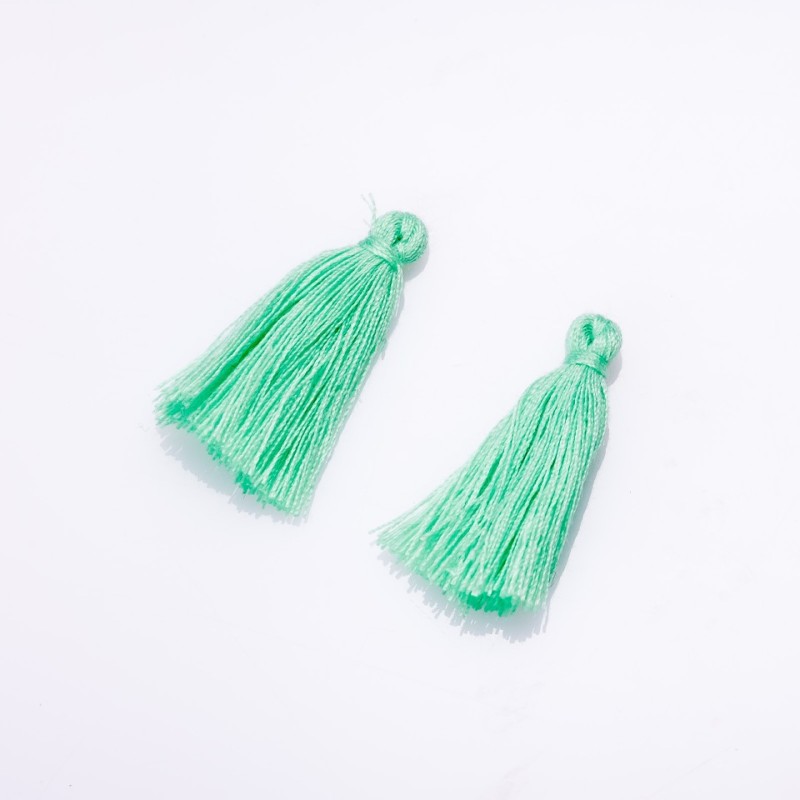 Mini Brush Crafting Accessory, Cotton Cord Green (Salad) 3 cm length, 4 mm diameter