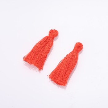 Handcraft Stub for Embellishment Orange Cotton Brush, 3cm length, 4mm diameter
