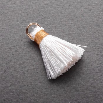 Craft Blank Mini Tassel with Ring "Silk" Lcm, 5mm Diameter, Price per 1 pc