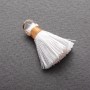 Craft Blank Mini Tassel with Ring "Silk" Lcm, 5mm Diameter, Price per 1 pc