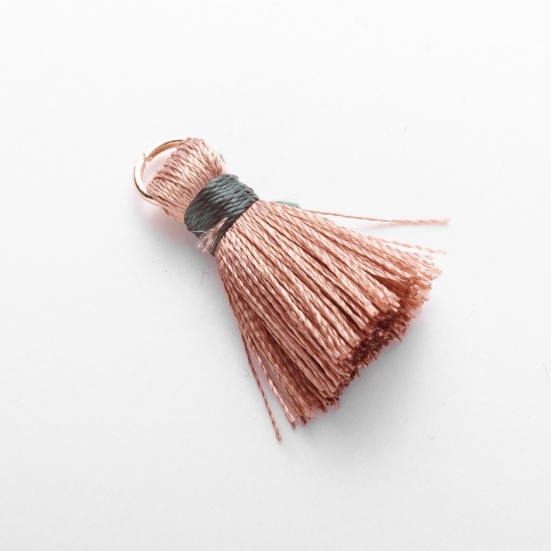 Craft Blank Mini Tassel with Ring "Silk" Lcm, 5mm Diameter, Price per 1 pc