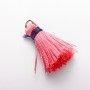 Craft Blank Mini Tassel with Ring "Silk" Lcm, 5mm Diameter, Price per 1 pc