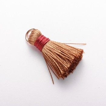Craft Blank Mini Tassel with Ring "Silk" Lcm, 5mm Diameter, Price per 1 pc