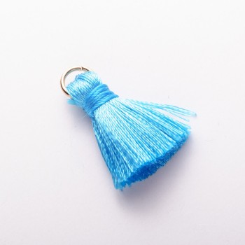 Craft Blank Mini Tassel with Ring "Silk" Lcm, 5mm Diameter, Price per 1 pc