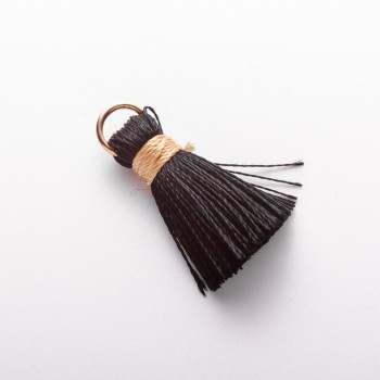 Craft Blank Mini Tassel with Ring "Silk" Lcm, 5mm Diameter, Price per 1 pc