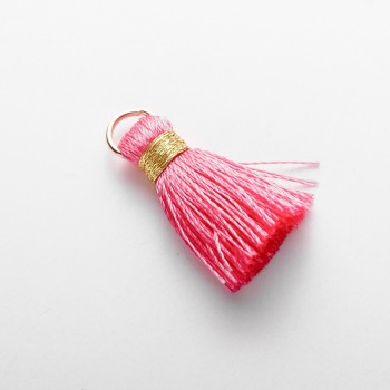 Craft Blank Mini Tassel with Ring "Silk" Lcm, 5mm Diameter, Price per 1 pc