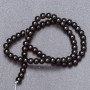 Black Agate Natural Stone Beads (Pressed) On String, Diameter 6mm, Length 37cm