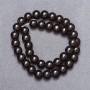 Black Agate (Pressed) Beads, Smooth Round, 10mm Diameter, 37cm Length