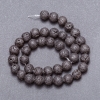 Natural Stone Beads Lava on String, diameter 10mm +/-, 37cm length