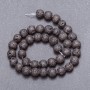 Natural Stone Beads Lava on String, diameter 10mm +/-, 37cm length