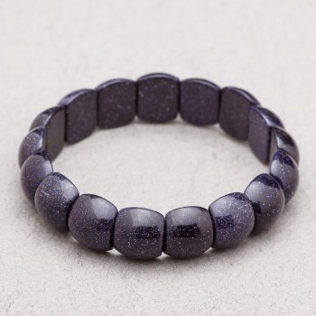 Aventurine Bracelet (Synthetic) "Blue Sand Cairo Night" 15x12x7mm+