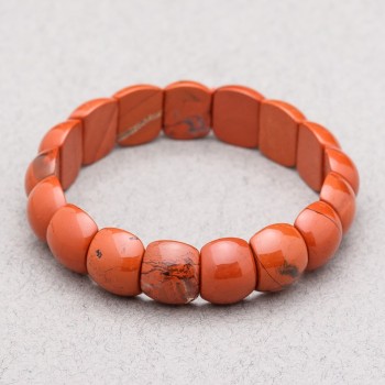Natural Stone Red Jasper Bracelet 15x12x7mm+