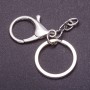 Price per Pack /10pcs. Keychain Base with Two Fittings, Carabiner + Ring, Diameter 3cm, Length 5cm