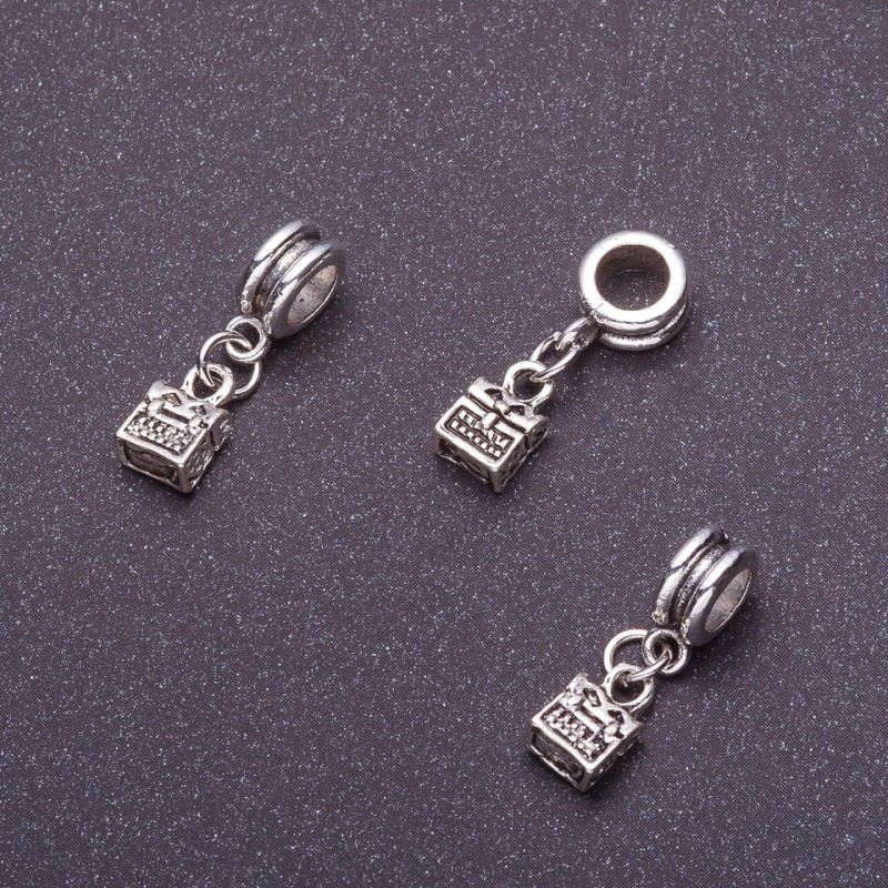Findings Bail with Pandora Treasure Chest Charm, Length 3cm Pack of 5 pcs