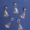 Bail with Pandora Ship Pendant, length 3cm, pack 5pcs