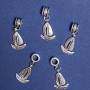 Bail with Pandora Ship Pendant, length 3cm, pack 5pcs