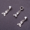 Findings Bail with Pandora Bear Charm, length 3cm, pack of 5