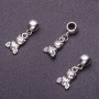 Findings Bail with Pandora Bear Charm, length 3cm, pack of 5
