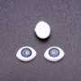 Craft Findings "Living Eyes" pair, grey pupil, diameter 6mm 8x12mm, pack of 50 pairs