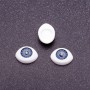 Craft Findings "Living Eyes" pair, grey pupil, diameter 8mm 11x14mm, pack of 50 pairs