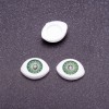 Craft Findings "Living Eyes" pair, green pupil, diameter 7mm 10x13mm, pack of 50 pairs