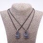 "Eiffel Tower" Matching Friendship Pendant on Cord, 45cm Length, 20x30mm Diameter, Metal Colour "Silver"