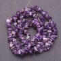 Natural Amethyst Chip Beads on Fishing Line, diameter 7x3mm (+/-), length 80cm+