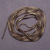 Chain Findings 'Square' by the Metre, 'Black Gold' Colour, 1.6mm Diameter, Price per Metre