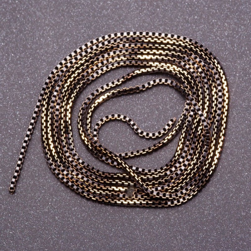 Chain Findings 'Square' by the Metre, 'Black Gold' Colour, 1.6mm Diameter, Price per Metre