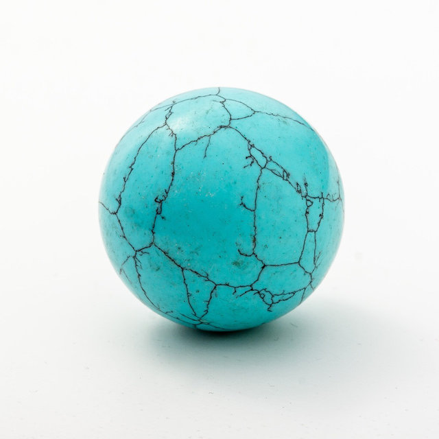 Turquoise (Pressed) Stone Souvenir Sphere, diameter 5cm