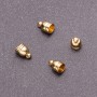 Findings Cord End 9x6mm +/- d2-5mm d3-1.5mm Gold Colour Pack of 18 (+/-) pcs