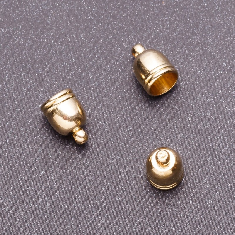 End Cap Finding, length 12mm d1-7.5mm d2-2mm gold, pack of 14(+-)pcs