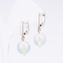 Earrings "Elegant" Moonstone, diameter 12mm, length 3cm