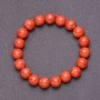 Natural Sponge Coral Bracelet on Elastic Band, 10mm diameter, 18cm length