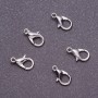Price per pack/10 pcs. Carabiner clasp, diameter 7mm, length 12mm dark metal colour
