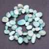 Natural Stone Beads Amazonite Butterfly Tumbled Grade B, diameter 6-12mm (+/-) on string, 41cm length