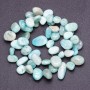 Natural Stone Beads Amazonite Butterfly Tumbled Grade B, diameter 6-12mm (+/-) on string, 41cm length