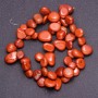 Natural Stone Beads Red Jasper Butterfly Tumbled, diameter 6-12 (+/-) mm on string, 39cm length