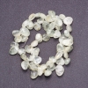 Natural Stone Beads Prehnite Butterfly Tumbled, diameter 7-11 (+/-) mm on string, 39cm length
