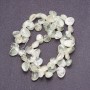Natural Stone Beads Prehnite Butterfly Tumbled, diameter 7-11 (+/-) mm on string, 39cm length