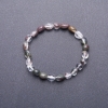 Natural Moss Agate Tumbled Stone Bracelet, 6mm(+-) diameter, 18cm circumference, on elastic band