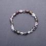 Natural Moss Agate Tumbled Stone Bracelet, 6mm(+-) diameter, 18cm circumference, on elastic band