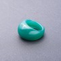 Natural Green Agate Solid Stone Ring, sizes 20, 21mm