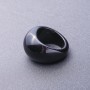 Ring with Black Agate, solid stone, size 19