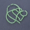 Czech Crystal Beads Clear Light Green, 37cm length, 3-4mm diameter
